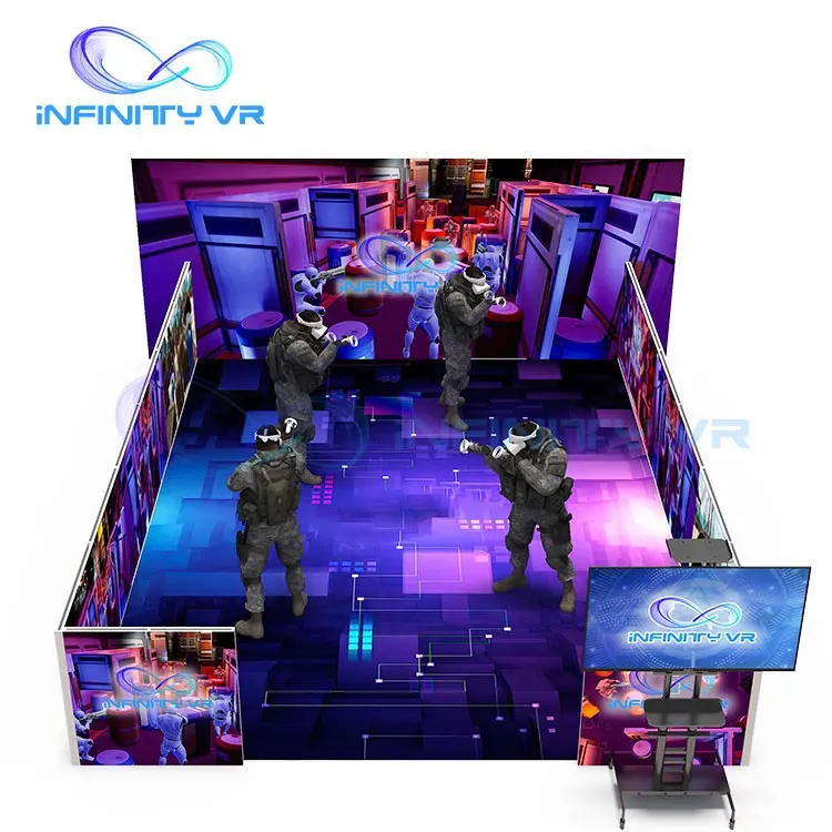 Interativo 9D Vr Ciência Diversão Realidade Virtual Jogos Arcade 9D Vr Cinema Stand Room Vr Tiroteio Arena Multiplayer
