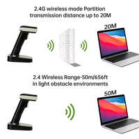 Bide 1D y 2D Qr Code Barcode Scanners Inventory Gun Wireless Bluetooth Scan Price Lector de código de barras Usb Wired Scanning Gun