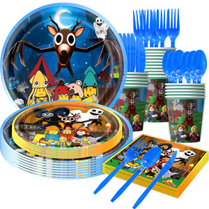 Hot New <strong>Roblox</strong> 99 Nights in The Forest Birthday <strong>Party</strong> <strong>Supplies</strong>, Game Themed Decor Banner Balloon Tableware Set for Kids <strong>Party</strong> - Product Image 4