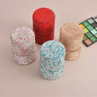 Meilleure vente en gros 5 pinceaux de maquillage incrustés de strass Ensemble complet d'outils de maquillage portable et convivial pour les voyages