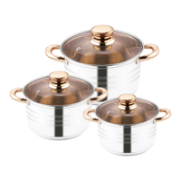 8pcs Casseroles-ustensiles de cuisine Vente Chaude Casseroles Professionnelles Ensemble Pot En Acier Inoxydable Plat Ensemble Couvercle En Verre