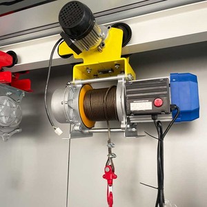 Tali kawat kerekan listrik Mini, 1 <span class=keywords><strong>Ton</strong></span> 4 arah sambungan elektrik dengan troli - Product Image 4