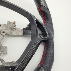 Rueda de fibra de carbono de cuero perforado personalizado de fábrica de alta calidad para volante de coche Infiniti G27 G37 - Product Image 3