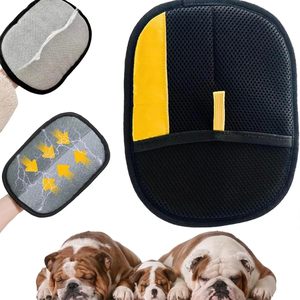 Custom Super Thick <b>Pet</b> Dog Hair Remover Foam Electrostatic Glove <b>Brush</b> Easy Cleaning Portable Long Plush Animal Cat Hair <b>Brush</b> - Product Image 4