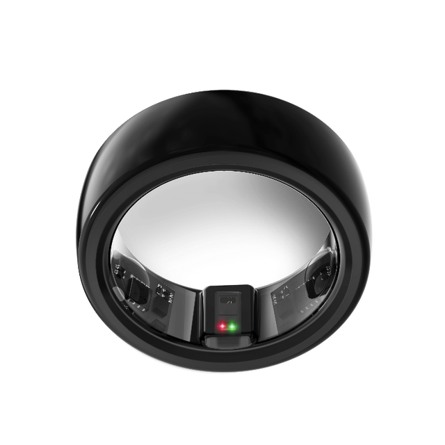 Mini Women Men Smart Ring for Mobile Phone App Control Fitness Tracker Wireless Charging Case Gold Waterproof Durable Titanium