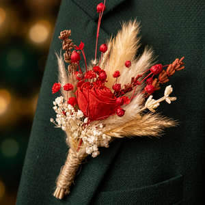 Bouquet de fleurs artificielles en forme de cœur, herbe de la pampa, rose en velours, pour la Saint-Valentin, mariage, décoration de fête - Product Image 3