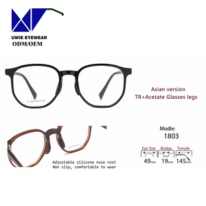 Gafas <span class=keywords><strong>de</strong></span> Lectura Unisex con Montura Completa, Diseño Clásico Abstracto, <span class=keywords><strong>Lentes</strong></span> Cómodas, Modelo UWIE1801, Talla 52-17-145, <span class=keywords><strong>para</strong></span> Todo Tipo <span class=keywords><strong>de</strong></span> Rostro - Product Image 4