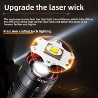 Linterna Táctica Súper Brillante al por Mayor, Impermeable, Recargable, con Zoom Óptico, Haz de Largo Alcance, para Acampar al Aire Libre, Trabajo, Linterna
