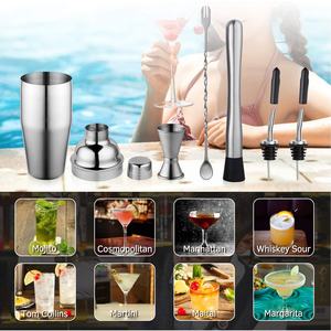 Set di strumenti da Bar in acciaio inossidabile da 750ml Kit per barman con ricette e borsa 8 pezzi - Product Image 4