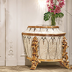 Set di Tavolo da Pranzo Rotondo Ovale in Legno di Lusso Europeo con 6 8 10 12 Sedie per Sala da Pranzo in Stile Francese, Arredamento per Villa e Casa - Product Image 5