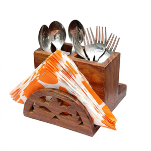 Porte-cuillères en bois de qualité supérieure, forme ronde, pour usage domestique et hôtelier, en gros, pour la cuisine - Product Image 1