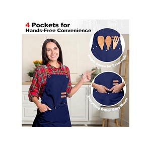Tabliers personnalisés avec logo d'entreprise, tablier noir unisexe réglable pour techniciens ongulaires, salons de beauté, barbiers, cuisine et serveuses - Product Image 6