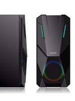 SAMA dengan Sisi Akrilik Penuh Janda Atx Casing ARGB Strip Gaming Casing Power Supply Kabinet Komputer.