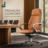Chaise de bureau de luxe italienne haut de gamme en cuir, chaise d'ordinateur confortable, chaise de bureau de direction en cuir de vachette