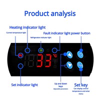 Pengontrol LCD Kontrol Suhu Digital dengan Sensor Termostat Pemanas Pendingin Digital