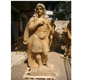Sculpture sur pierre personnalisée d'usine en Chine Statue en pierre guerrier classique Style européen marbre Figure masculine Sculpture pour la décoration extérieure - Product Image 1