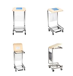 Mds8529 पुनर्वास उपकरण धातु फ्रेम स्टील हैपर स्टेनलेस स्टील चिकित्सा स्टैंड भारी शुल्क स्टील कार्ट ट्रॉली - Product Image 5