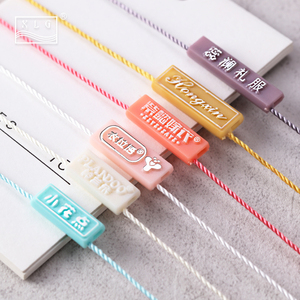 Custom 3D Print Round Plastic Gold Stamping Logo Hang Tag Lock Ribbon Rope <strong>String</strong> - Product Image 4