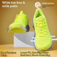 Nouvelles baskets de trail à bout large pour hommes et femmes - Coupe large 4E, voûtes plantaires hautes, grandes tailles, empeigne en maille respirante, semelle extérieure en caoutchouc, noires