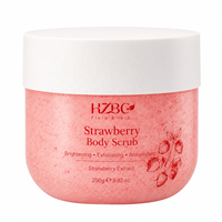 Gommage au sucre à la fraise en marque privée - Exfoliant naturel végétalien riche en AHA et en vitamine C pour les taches brunes et les peaux ternes, anti-âge