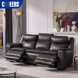 MANWAH CHEER Sofá Seccional Eléctrico de Cuero Genuino de Lujo, Moderno y en Oferta, Juego de Sofás de <span class=keywords><strong>3</strong></span>, 2 y 1 Plaza para Sala de Estar - Product Image 1