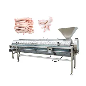 High quality chicken paw cutter claw cleaning machine chicken feet yellow skin peeling machine production line