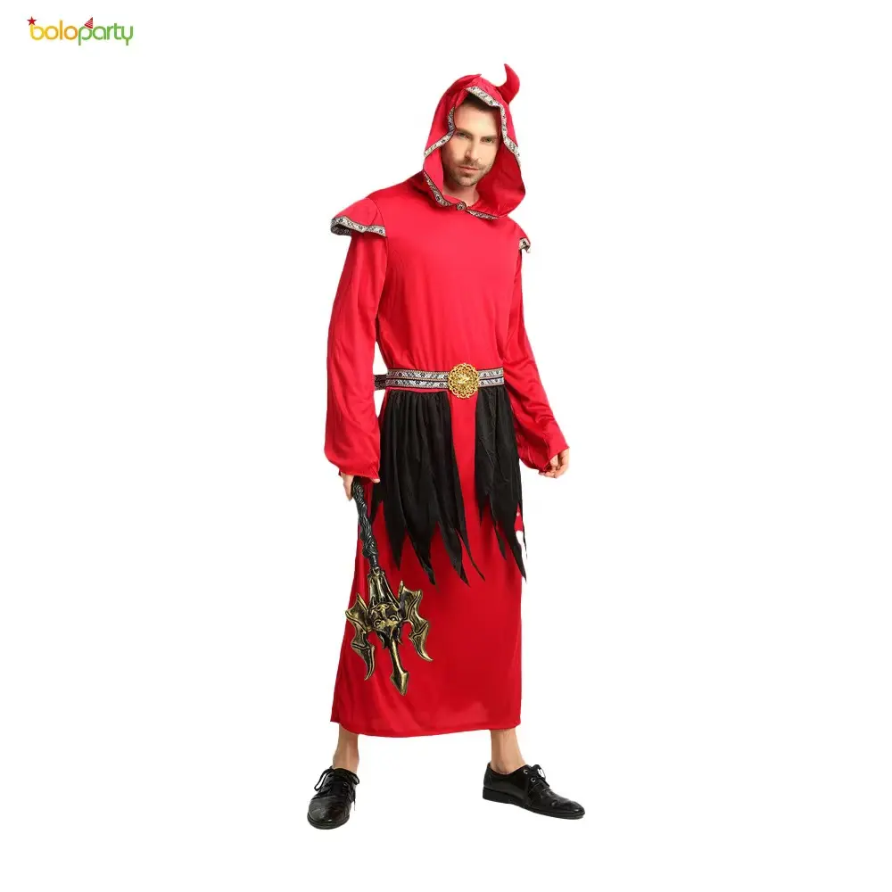 Halloween Cosplay Satan Evil Red disfraz adultos Festival muerte ropa juego de rol fiesta disfraces hombres fiesta suministros