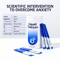 Calcium liquide en marque blanche OEM avec magnésium, vitamine D3+K2, absorption élevée, calcium buvable, vente en gros