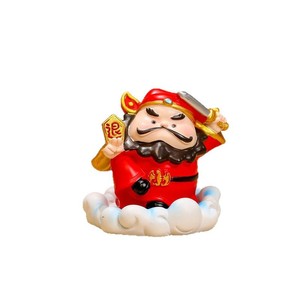 ชุดรูปปั้นเรซิ่นเทพเจ้าแห่งความมั่งคั่งห้าองค์ ของตกแต่งบ้านและสำนักงาน งานฝีมือศิลปะ ของขวัญ - Product Image 5