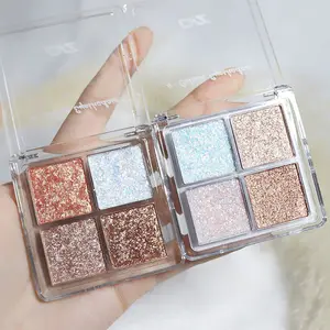 Hot Cosmetic Mak Up for Lady 4 Colors Eye Shadow Palette Powder High Pigmented Custom Eye Shadow Palette Cheap Price