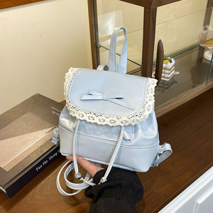 Sac à dos étudiant pour <span class=keywords><strong>femme</strong></span>, nouvelle collection 2025, tendance et élégant, style dentelle, portable, style ballet - Product Image 3