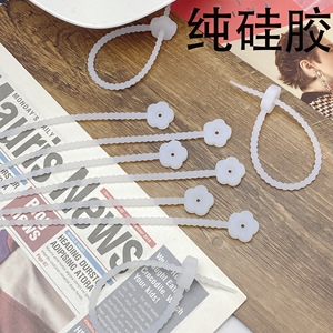 สายรัดซิลิโคน 215 มม. แบบถอดได้สำหรับมัดสายไฟ - Product Image 1