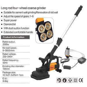 220v 105mm meilleure roue à main électrique poudre <span class=keywords><strong>béton</strong></span> <span class=keywords><strong>ponceuse</strong></span> ajuster vitesse rabot lame meuleuse Machine pour mur - Product Image 3