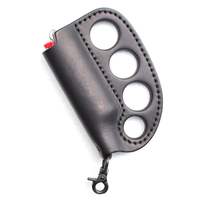 Étui à briquet en cuir style punk, fait main, avec coutures, étui à briquet vintage, sac de rangement pour briquet, accessoire pour le camping en plein air