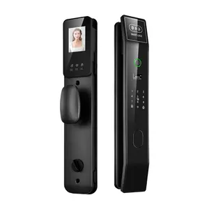 LEZN N3 Tuya pengenalan wajah sidik jari kamera kunci pintu pintar Wifi otomatis pabrik manufaktur
