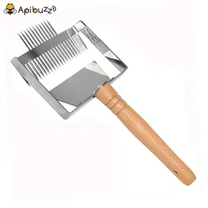 Large Double Head Wooden Handle SS Inner Tines Wax Uncapping Fork Bee Keeping Tools Beekeeping Equipment Apiculture Imkerei