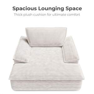 Sofá cama comprimido al vacío completo de espuma viscoelástica de densidad de altura de pana para sala de estar - Product Image 4