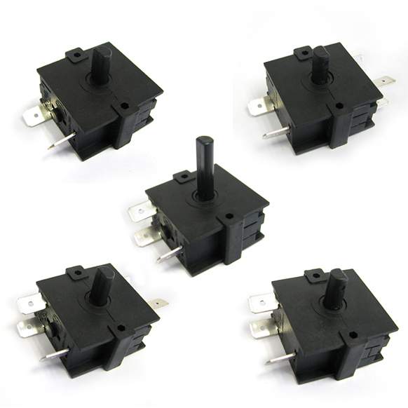 BAOKEZHEN SC725 Rotary Switches 15A 16A 125V/250VAC Multi-functional Quick Connect Terminal Switch for Coffee Maker