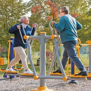 Equipo de Fitness al aire libre Entrenador elíptico doble Parque Comunidad Equipo de ejercicio para ancianos <span class=keywords><strong>Aparato</strong></span> de gimnasio al aire libre duradero - Product Image 2