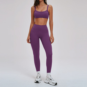 Hot Selling Custom Solid Breathable Front Women's Running <b>Jacket</b> & Leggings <b>Yoga</b> Activewear Set - Product Image 6