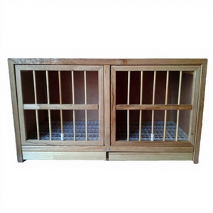 Cage à pigeons en bois personnalisable avec structure de porte-à-bascule en fil métallique galvanisé, style original taïwanais, pour l'élevage - Product Image 1