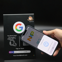 Support d'affichage NFC 13,56 MHz personnalisable sans contact avec code QR pour les avis Google, étanche en PVC