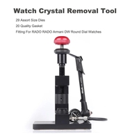 Dernier outil de retrait d'ouverture de verre arrière en cristal outils de pompe à pression d'air pour la plupart des ouvre-montres ronds avec 29 matrices