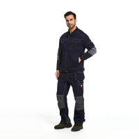 Traje de Trabajo Multibolsillos Resistente, con Bloques de Color, Refuerzos en Codos y Rodillas, Ropa de Trabajo Industrial para Fábrica, Bordado con Logotipo Personalizado
