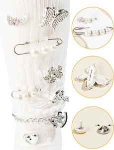 Kit de dijes para bolsos y broches DIY para mujer, con perlas y diamantes de imitación, incluye broches de seguridad - Product Image 4