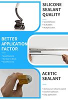 Matières premières de construction fabriquées en Chine par OEM : Mastic silicone acétique adhésif en fûts et cartouches