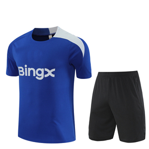Uniformes de Fútbol de Verano, Conjunto de Entrenamiento de Manga Corta, Jersey 25/26, Transpirable, de Poliéster, de Secado Rápido, Cuello Redondo, Unisex - Product Image 5