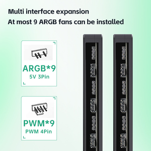 Controller per ventole ARGB SNOWMAN PWM a 4 pin per PC, sincronizzazione con scheda madre, hub per ventole da 5V a 3 pin, telecomando per ventole cabinet. - Product Image 2