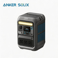 Station d'alimentation compacte Anker SOLIX 288Wh DC 300W, plusieurs modes de recharge, solaire, USB-C, chargeur de voiture, portable, pour situations d'urgence en extérieur