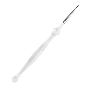 Pinceau liner pour nail art en nylon avec manche en acrylique transparent, pointe très fine à ferrule sertie, pour peinture au gel - Product Image 5